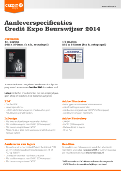 Aanleverspecificaties Credit Expo Beurswijzer 2014