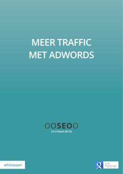 MEER TRAFFIC MET ADWORDS - OOSEOO Internetmarketing