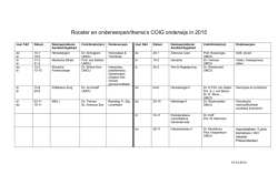 Jaarrooster 2015
