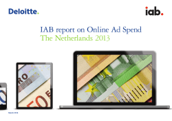 IAB report on Online Ad Spend The Netherlands 2013
