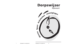 Dorpswijzer 22 oktober