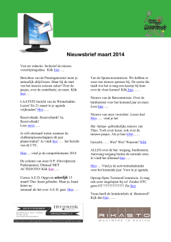 Nieuwsbrief maart 2014