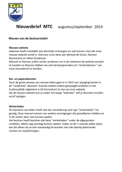 Editie augustus - Medemblikker Tennis Club
