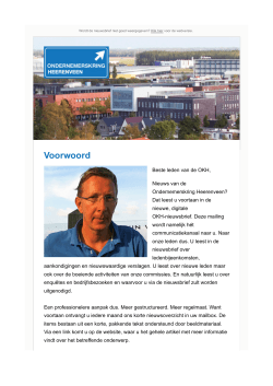 OKH-nieuwsbrief oktober 2014 - Ondernemerskring Heerenveen