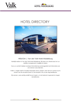 HOTEL DIRECTORY - Hotel Middelburg