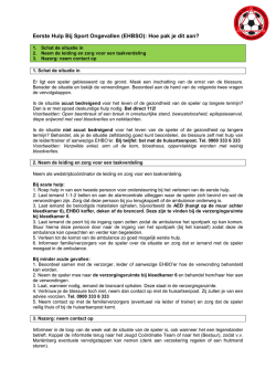 Eerste Hulp Bij Sport Ongevallen (EHBSO)