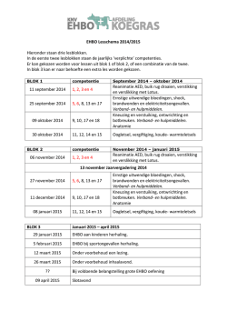 EHBO Lesschema 2014/2015 Hieronder staan drie lesblokken. In