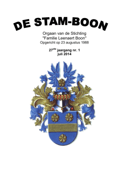 Stamboon juli 2014 - StichtingLeenaertBoon.nl