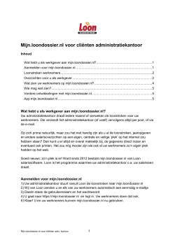 Mijn.loondossier.nl voor cliënten administratiekantoor