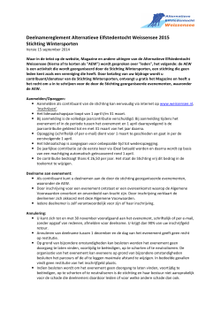 Deelnamereglement AEW - Alternatieve Elfstedentocht Weissensee