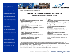Inside sales medewerker luchtvracht