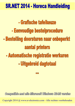 SR.NET Horeca - sr electronic