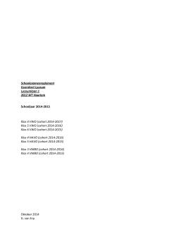 Schoolexamenreglement 2014-2015 11112014