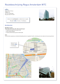 Routebeschrijving Regus Amsterdam WTC