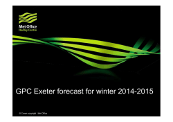 GPC Exeter forecast for winter 2014-2015 - MedCOF-3