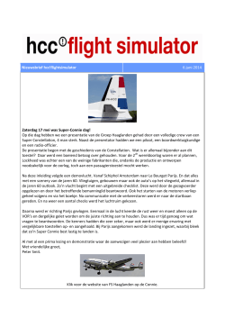 Nieuwsbrief hcc!flightsimulator 6 juni 2014 Zaterdag 17 mei was