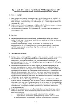 Onderhandelingsresultaat CAO FloraHolland 2013-2015