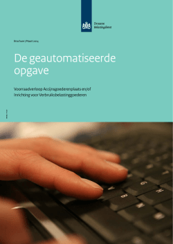informatie geautomatiseerde opgave AGP / IVB
