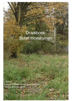 Draaiboek Buurtmoestuinen