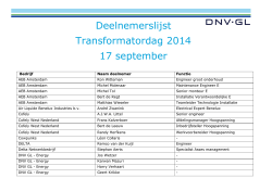 Deelnemerslijst Transformatordag 2014 17 september
