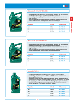 Diverse vloeistoffen Hydrauliekolie Hykrol HLP ISO-VG
