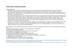 ECOSYSTEEM TOPSECTOR WATER