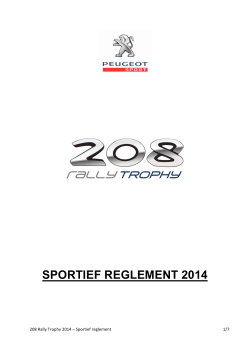Sportief reglement - 208 rally trophy