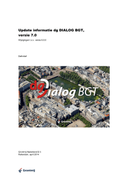 Update informatie dg DIALOG BGT versie 7.0