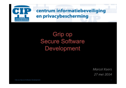 Grip op Secure Software Development