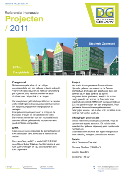 Zaanstad referentieblad DG 2011