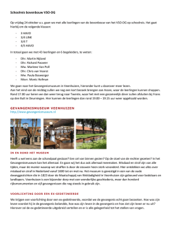 Schoolreis bovenbouw VSO-DG