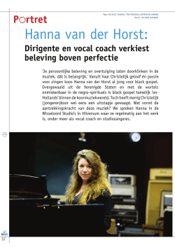 Hanna van der Horst: - Juffrouw Jansen Schrijft
