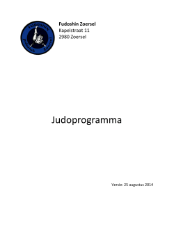 Judoprogramma - Fudoshin Zoersel