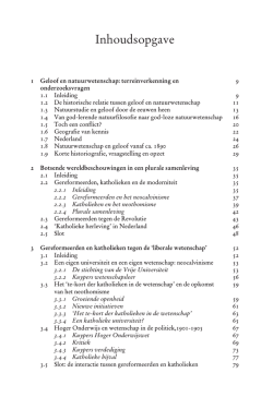 Inhoudsopgave - Faculteit der Exacte Wetenschappen, Vrije