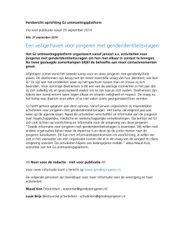 Een veilige haven voor jongeren met genderidentiteitsvragen