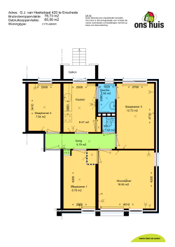 G.J. van Heekstraat 420 te Enschede 78,73 m2 65,56 m2