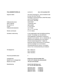 Infra Heat Technolgy B.V., verslag 8, 20-11-2014