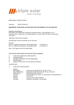 BESTEKTEKST TRIPLE SOLAR® Fabricaat: TRIPLE SOLAR BV
