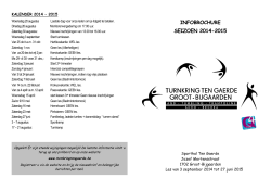 infobrochure seizoen 2014-2015 - Turnkring Ten Gaerde Groot