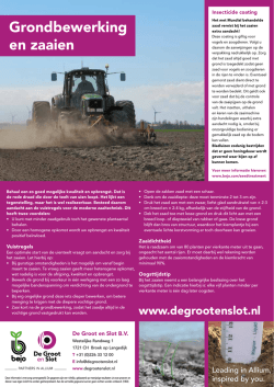 Grondbewerking en zaaien
