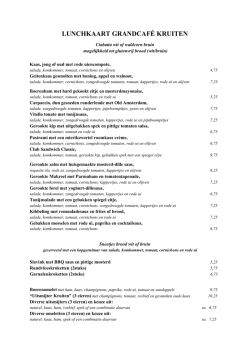 Lunchkaart - Grand café Kruiten