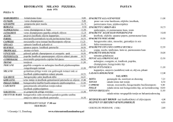 Download de meeneemlijst - Ristorante Pizzeria Milano