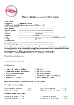 Download hier het inschrijfformulier inclusief onze Algemene