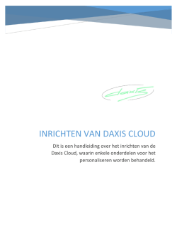 Inrichten van Daxis Cloud