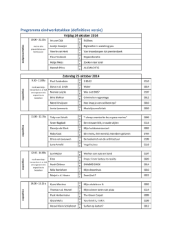 Programma eindwerkstukken (definitieve versie)