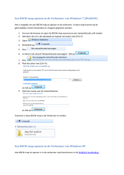Een BSCW-map openen in de Verkenner van Windows 7 (WebDAV