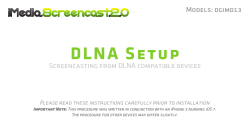 DLNA Setup - DigiSender TV