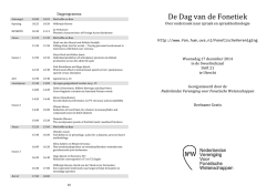 Boekje DvdF2014 - Phonetic Sciences, Amsterdam