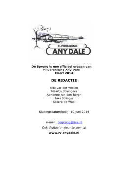 De Sprong, maart 2014 - Rijvereniging Any Dale