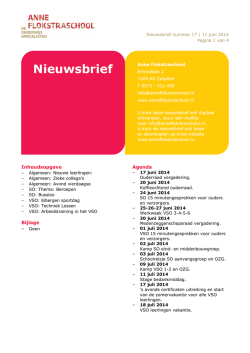 Inhoudsopgave Bijlage Agenda